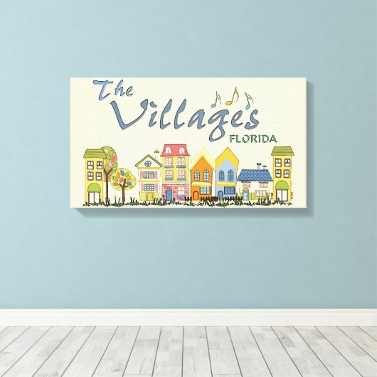 De dorpen florida gemeenschap muur canvas kunst (Insitu (Houten vloer))