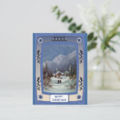 De dorpskerk feestdagenkaart (Staand voorkant)