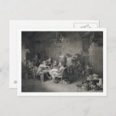 De dorpspolitici, gegraveerd door Abraham Raimb Briefkaart (Voorkant / Achterkant)