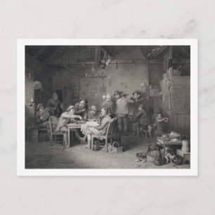 De dorpspolitici, gegraveerd door Abraham Raimb Briefkaart