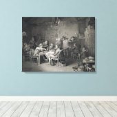 De dorpspolitici, gegraveerd door Abraham Raimb Canvas Afdruk (Insitu (Houten vloer))