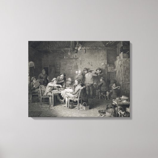 De dorpspolitici, gegraveerd door Abraham Raimb Canvas Afdruk (Voorkant)