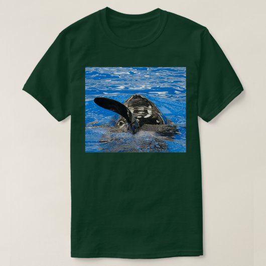 De dorsale vin van een dodelijke walvis t-shirt (Design voorkant)
