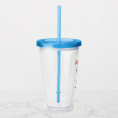 De dorstige man Acryl tumbler Drinkbeker (Rechts)