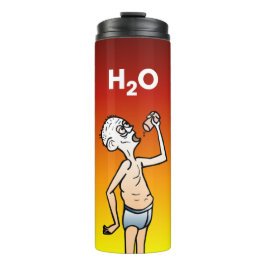 De dorstige man thermische tumbler thermosbeker