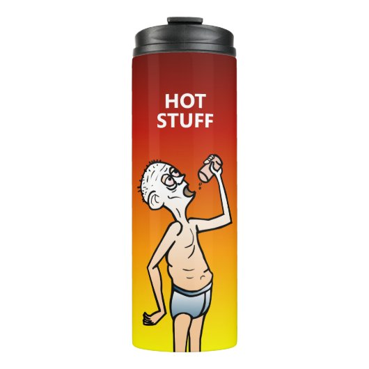 De Dorstige Man Thermische Tumbler Thermosbeker (Voorkant)