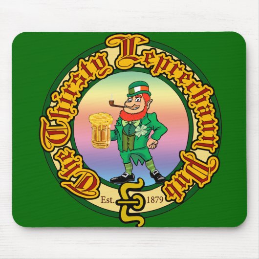 De Dorsty Leprechaun Pub Muismat (Voorkant)
