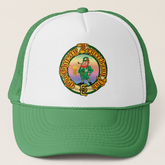 De Dorsty Leprechaun Pub Trucker Pet (Voorkant)
