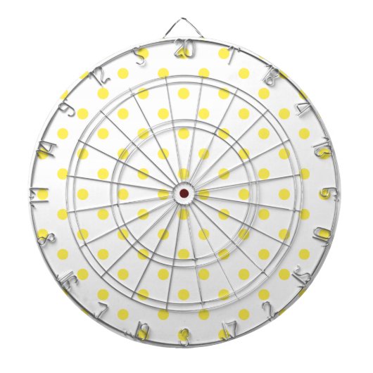 DE DOT Yellow Polka Dot Dart Board Dartbord (Voorkant)
