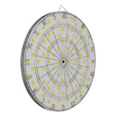 DE DOT Yellow Polka Dot Dart Board Dartbord (Voorkant Links)