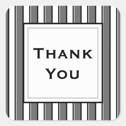 De douane dankt u de Grijze Zwarte Sticker van (Voorkant)