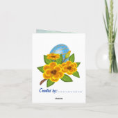 De DOUANE die van Pasen Whimsey VolksArt. Feestdagen Kaart (Achterkant)