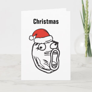 De Douane EDITABLE van Kerstmis Memes Troll Le Me Feestdagen Kaart