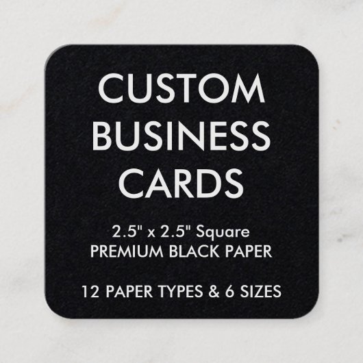 De douane Gepersonaliseerde Lege Sjabloon van Vierkante Visitekaartje (Voorkant)