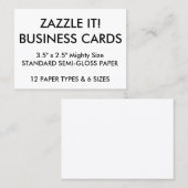 De douane Gepersonaliseerde Lege Sjabloon van Visitekaartje (Voorkant / Achterkant)