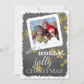 De douane heeft een Holly Jolly Kerstmis op Blackb Feestdagenkaart (Voorkant)