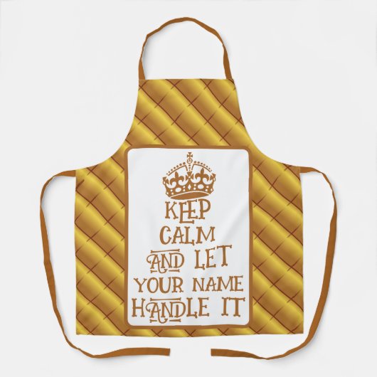 De douane houdt kalm en laat de Naam het grappige  Schort (Voorkant)