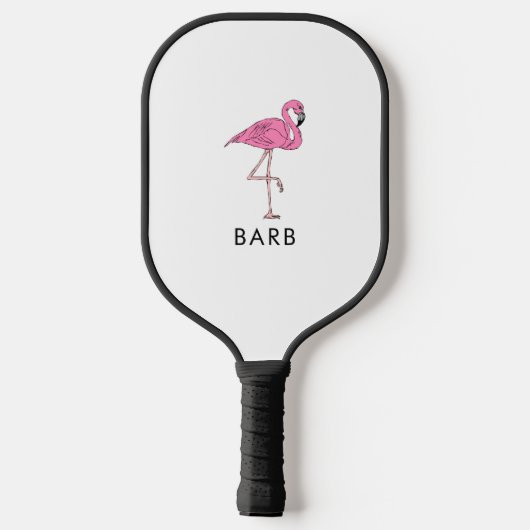 De douane is een Flamingo in een Vloot van Pigeons Pickleball Paddle (Achterkant)