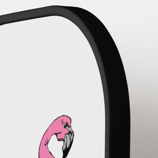 De douane is een Flamingo in een Vloot van Pigeons Pickleball Paddle (Links Detail)