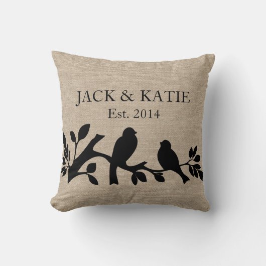 De douane noemt linnenjute de rustieke vogels van kussen (Voorkant)