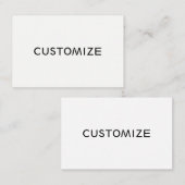 De douane past Leeg BedrijfsLogo aan Visitekaartje (Voorkant / Achterkant)