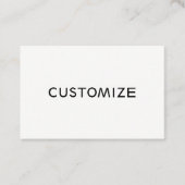 De douane past Leeg BedrijfsLogo aan Visitekaartje (Voorkant)