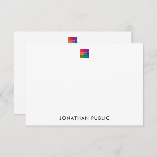 De douane uploadt hier uw eigen Logo van het Bedri Notitiekaartje (Voorkant / Achterkant)