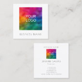 De douane uploadt Uw Logo van het BedrijfsBedrijf Vierkante Visitekaartje (Voorkant / Achterkant)