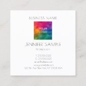 De douane uploadt Uw Logo van het BedrijfsBedrijf Vierkante Visitekaartje (Achterkant)