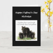 De douane Vaderdag Poppa draagt Vrouw & Kinder Kaart (Gele Bloem)