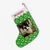 De Douane van de kat voegt Leuke toe Gingang van Kleine Kerstsok (Achterkant (Hangend))