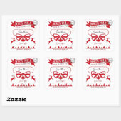 De Douane van de Kerstman van de Noordpool Vierkante Sticker (Vel)