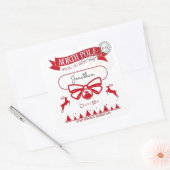 De Douane van de Kerstman van de Noordpool Vierkante Sticker (Envelop)