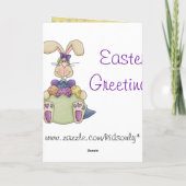 De Douane van de Mand van Pasen Feestdagen Kaart (Achterkant)