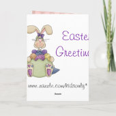 De Douane van de paashaas Feestdagen Kaart (Achterkant)