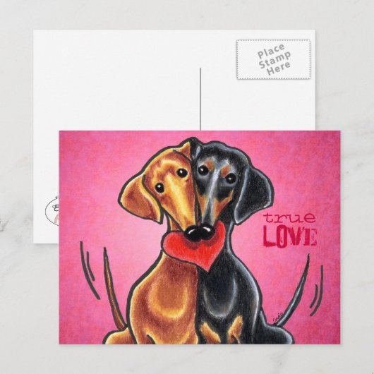 De Douane van het Bericht van de Liefde van het Briefkaart (Voorkant / Achterkant)