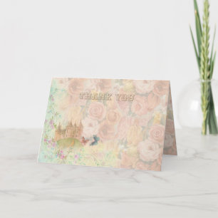 De Douane van het Huwelijk van Fairytale dankt u Bedankkaart