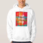 De douane voegt de Logo van het Afbeelding toe per Hoodie (Voorkant)