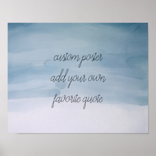 de douane voegt een ontwerp van de waterverf van h poster (Voorkant)