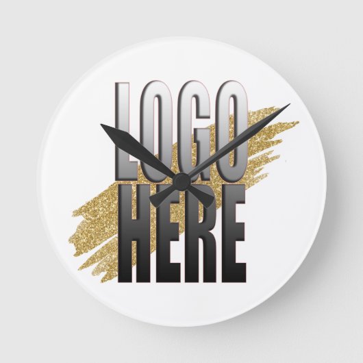 De douane voegt hier uw Logo op Moderne Wit toe Ronde Klok (Voorkant)