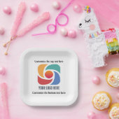 De douane voegt Uw BedrijfsPartij van de Logo toe Papieren Bordje (Feest)