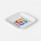 De douane voegt Uw BedrijfsPartij van de Logo toe Papieren Bordje (Gebogen)