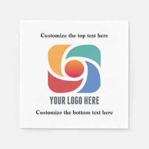 De douane voegt Uw BedrijfsPartij van de Logo toe Servet