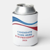 De douane voegt Uw Eigen Kandidaat voor President Blikjeskoeler (Blikje Voorkant)