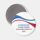 De douane voegt Uw Eigen Kandidaat voor President  Magneet (Voorkant / Achterkant)