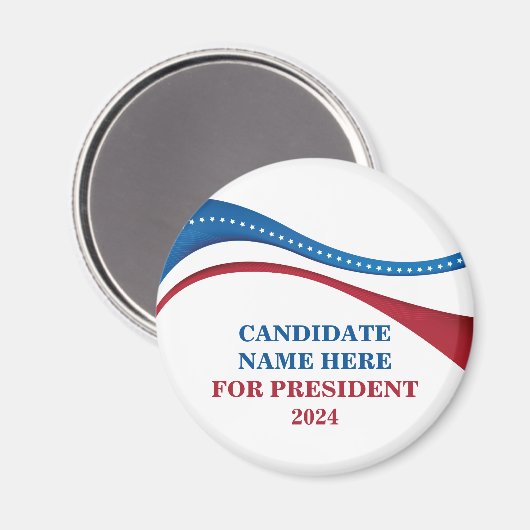 De douane voegt Uw Eigen Kandidaat voor President  Magneet (Voorkant / Achterkant)