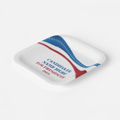 De douane voegt Uw Eigen Kandidaat voor President Papieren Bordje (Gebogen)