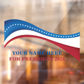 De douane voegt Uw Eigen Kandidaat voor President Raamsticker (Vel 2)