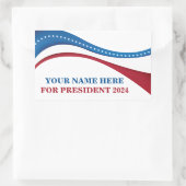 De douane voegt Uw Eigen Kandidaat voor President  Rechthoekige Sticker (Tas)