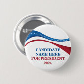De douane voegt Uw Eigen Kandidaat voor President  Ronde Button 5,7 Cm (Voorkant /achterkant)